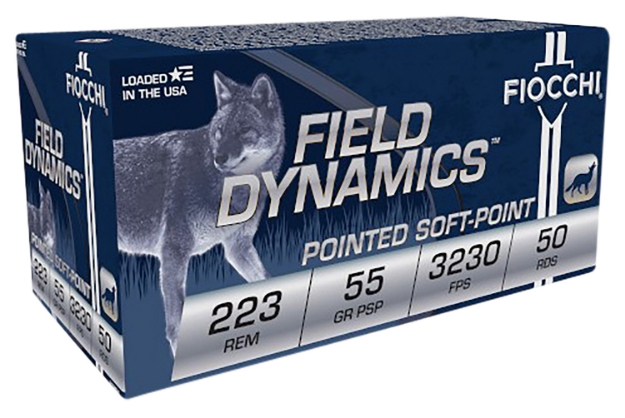 Picture of Fiocchi Field Dynamics Rifle 223 Rem 55 Gr Pointed Soft Point (Psp) 50 Per Box/ 10 Cs 