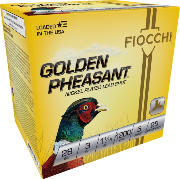 Picture of Fiocchi Golden Pheasant Extrema 28 Gauge 3" 1 1/16 Oz 5 Shot 25 Per Box/ 10 Cs 