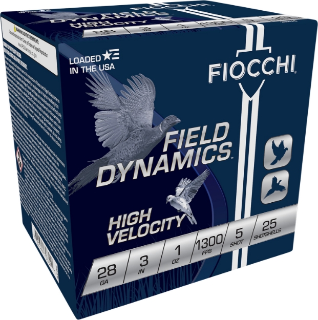 Picture of Fiocchi Field Dynamics High Velocity 28 Gauge 3" 1 Oz 1300 Fps 5 Shot 25 Bx/10 Cs 