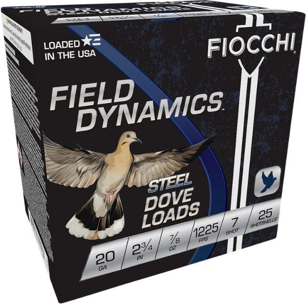 Picture of Fiocchi Field Dynamics Dove & Quail 20 Gauge 2.75" 7/8 Oz 7 Shot 25 Per Box/ 10 Cs 