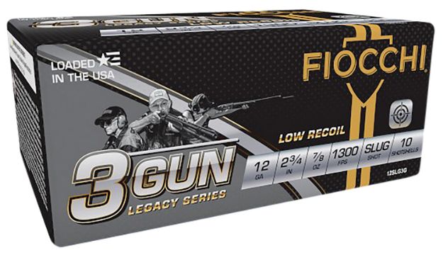 Picture of Fiocchi 3-Gun Match Legacy Series 12 Gauge 2.75" 7/8 Oz 1300 Fps Slug Shot 10 Bx/25 Cs 