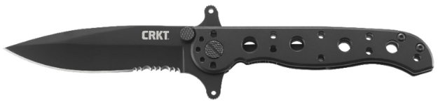 Picture of Crkt M21-10Ksf M21 10Ksf 3.13" Folding Spear Point Part Serrated Black Oxide 8Cr14mov Ss Blade/Black Oxide Stainless Steel Handle Includes Pocket Clip Includes Sheath 