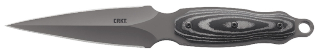 Picture of Crkt Shrill 4.77" Fixed Plain Dual-Edge Gray Tin 8Cr13mov Ss Blade/ Black/Gray Ss W/Resin Fiber Overlay Handle Includes Sheath 