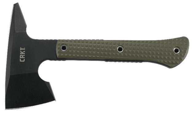 Picture of Crkt Jenny Wren Compact 2.59" Blade Tomahawk Sk-5 Steel Blade Green Grn Handle 10.06" Long Tomahawk W/Spike 