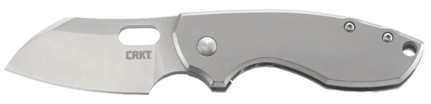 Picture of Crkt Pilar 2.40" Folding Plain Satin 8Cr13mov Ss Blade/Bead Blasted Stainless Steel Handle Includes Pocket Clip 