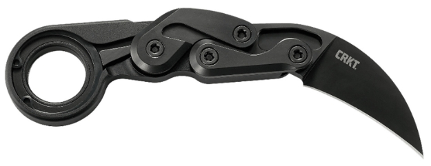 Picture of Crkt Provoke 2.41" Folding Hawkbill Plain Black Tin D2 Steel Blade/ Black Aluminum Handle Includes Pocket Clip 