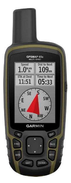 Picture of Garmin Gpsmap 65S Od Green W/Black Accents W/Multi-Band Support, Topo Mapping, Land Boundaries, Smart Notifications, Geocacing, Micro-Sd Slot Aa 