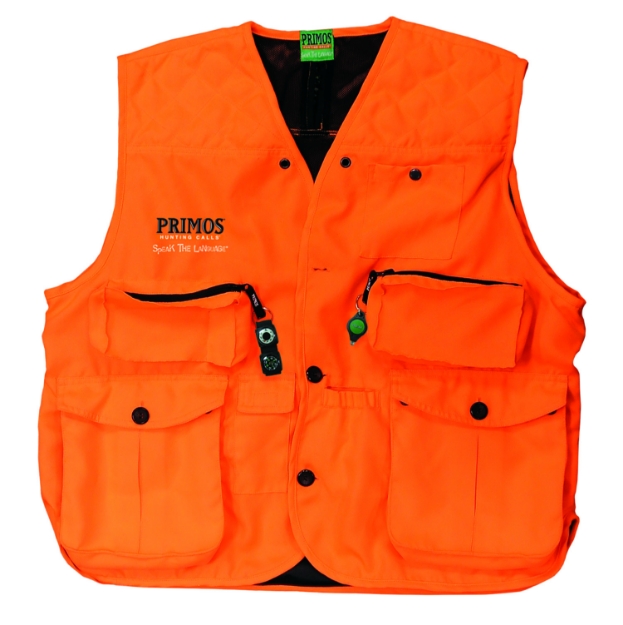 Picture of Primos Gunhunter's Hunting Vest Xl Blaze Orange Features Compass & Led Light 