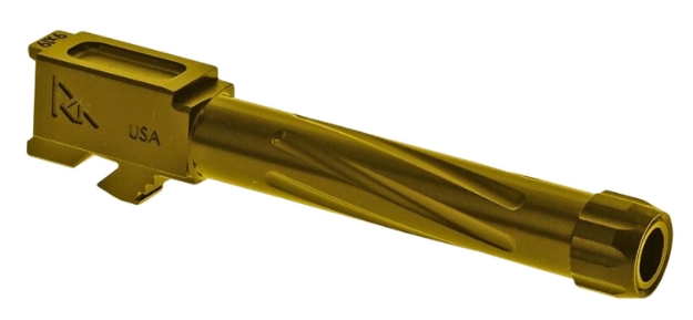 Picture of Rival Arms Precision V1 Drop-In Barrel 9Mm Luger 4.02" Gold Pvd Finish 416R Stainless Steel Material With Threading For Glock 19 Gen5 