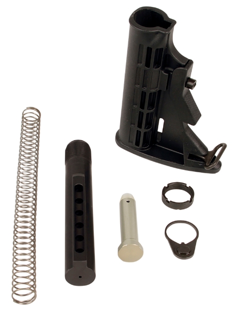 Picture of Lbe Unlimited Complete Mil-Spec Stock Kit 6 Position Black Synthetic For Ar-15, M4 