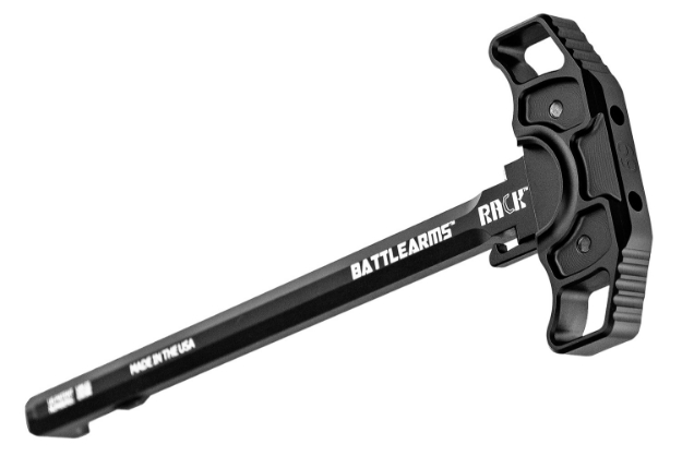 Picture of Battle Arms Development Rack Ambidextrous Charging Handle Ar-15, Ar-10 Black Hardcoat Anodized 7075-T6 Aluminum 