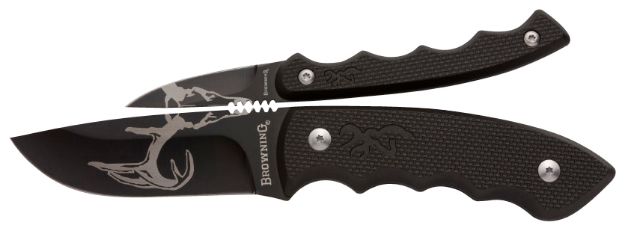 Picture of Browning Primal Combo Fixed 3.75"/5.25" Gut Hook/Saw Gut Hook/Skinner/Saw 8Cr13mov Ss Blade/Black Polymer W/Rubber Overmold Handle 