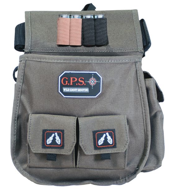 Picture of Gps Bags Deluxe Double Shotshell Pouch Olive Polyester Waist Mount 