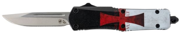 Picture of Templar Knife Templar Flag Gen Ii Small 2.69" Otf Drop Point Plain Powder Coated 440C Ss Blade/4.31" Templar Flag Aluminum Handle Features Glass Breaker Includes Pocket Clip/Sheath 