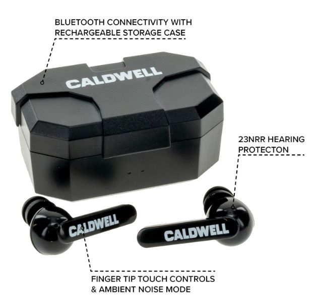 Picture of Caldwell E-Max Shadows 23 Db Wireless Earbuds Black Adult 