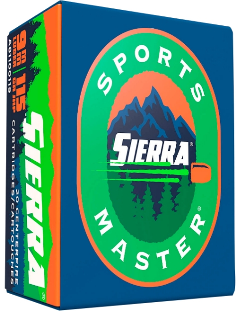 Picture of Sierra Outdoor Master 9Mm Luger 124 Gr Jacket Hollow Point Sport Master 20 Bx/ 10 Cs 