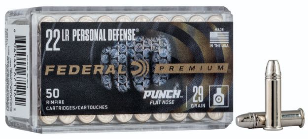 Picture of Federal Premium Personal Defense Punch 22 Lr 29 Gr 1080 Fps Flat Nose (Fn) 50 Bx/100 Cs 