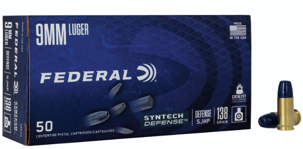 Picture of Federal Syntech Defense 9Mm Luger 138 Gr Segmented Jacketed Hollow Point (Sjhp) 50 Per Box/ 10 Cs 