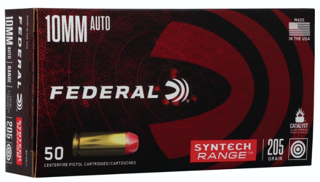 Picture of Federal Syntech Range Range 10Mm Auto 205 Gr Total Syntech Jacket Flat Nose (Tsf) 50 Per Box/ 10 Cs 