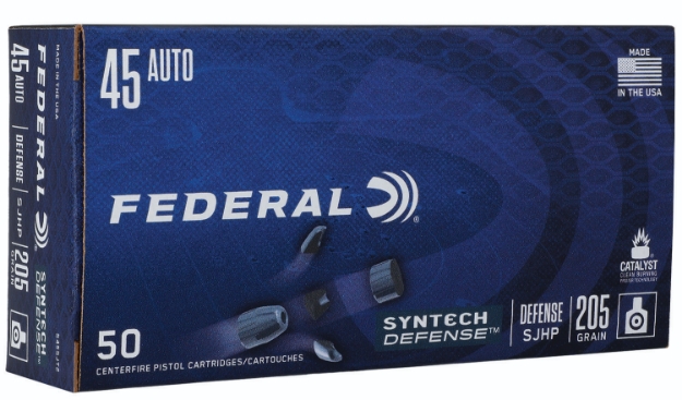 Picture of Federal Syntech Defense Defense 45 Acp 205 Gr Segmented Jacketed Hollow Point (Sjhp) 50 Per Box/ 10 Cs 