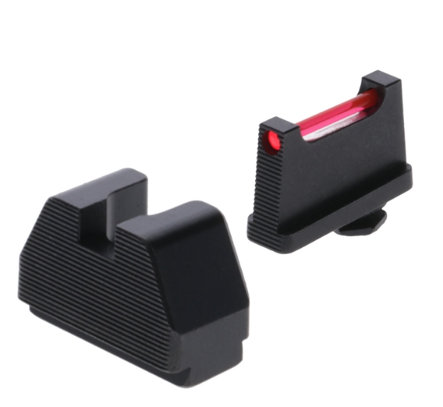 Picture of Truglo Fiber-Optic Pro Black | Red Fiber Optic Front Sight Black Rear Sight 