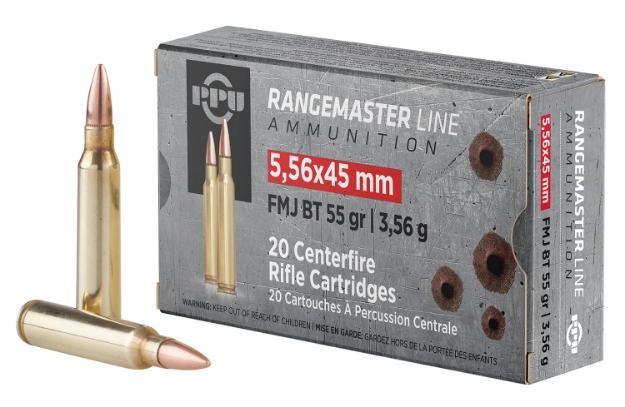 Picture of Ppu Rangemaster Rifle 5.56X45mm Nato 55 Gr Full Metal Jacket Boat-Tail (Fmjbt) 20 Per Box/ 50 Cs 