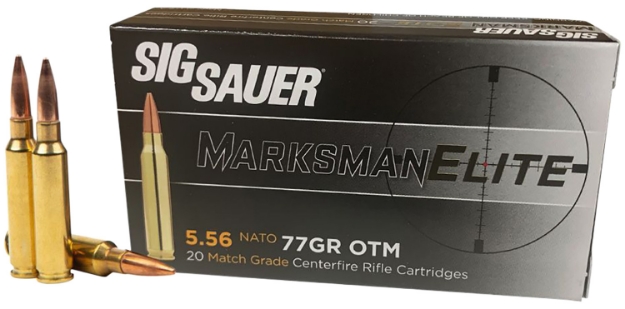 Picture of Sig Sauer Marksman 5.56X45mm Nato 77 Gr 2750 Fps Open Tip Match (Otm) 20 Bx/10 Cs 