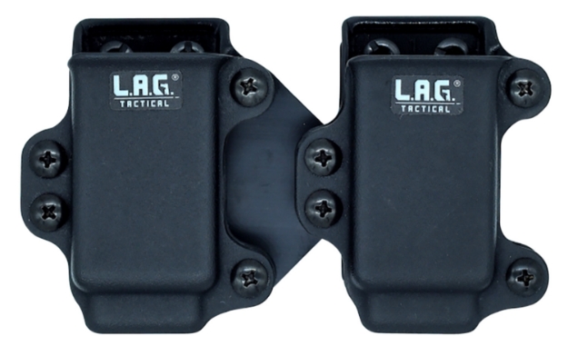 Picture of Lag Tactical M.C.S. Double Mag Case Black Belt Clip Fits Glock Belts 1.50-1.75" Wide 