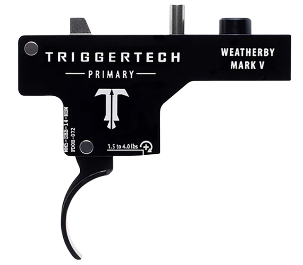 Picture of Triggertech Primary Single-Stage Curved Trigger With 1.50-4 Lbs Draw Weight & Black Pvd Finish For Weatherby Mark V 