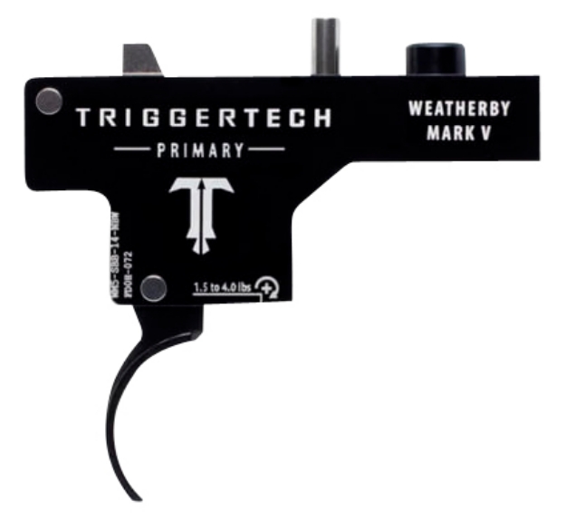 Picture of Triggertech Primary Single-Stage Flat Trigger With 1.50-4 Lbs Draw Weight & Black Pvd Finish For Weatherby Mark V 