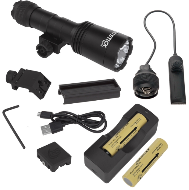 Picture of Nightstick Lgl-170 Rechargeable Light Kit Black Anodized Hardcoat Aluminum Long Gun 1500 Lumens White Led Bulb 304 Meters Beam 