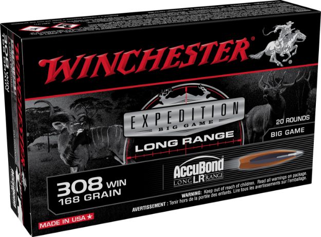 Picture of Winchester Ammo Expedition Big Game Long Range 308 Win 168 Gr 2680 Fps Nosler Accubond Long-Range 20 Bx/10 Cs 