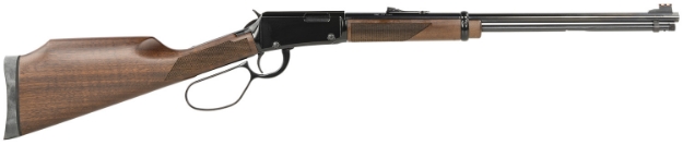 Picture of Henry Varmint Express Large Loop 17 Hmr Caliber With 11+1 Capacity, 19.25" Barrel, Black Metal Finish & American Walnut Stock Right Hand (Full Size) 