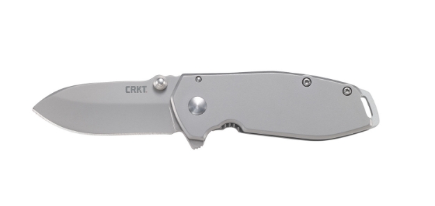 Picture of Crkt Squid Assisted 2.37" Folding Drop Point Plain Bead Blasted 8Cr14mov Ss Blade/Stonewashed 2Cr13 Stainless Handle Includes Pocket Clip 