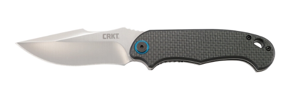 Picture of Crkt P.S.D. 3.63" Folding Plain Satin 4116 Stainless Steel Blade/ Black Carbon Fiber/G10 Handle Includes Pocket Clip 