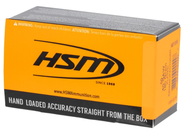 Picture of Hsm Training Target 40 S&W 180 Gr Round Nose Flat Point (Rnfp) 50 Per Box/ 20 Cs 