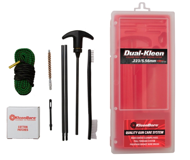 Picture of Kleenbore Dual Kleen Rod & Pull Through Rope Cleaner 5.56Mm/223 Cal Rifle Nylon/Phosphor Bronze Bristles 