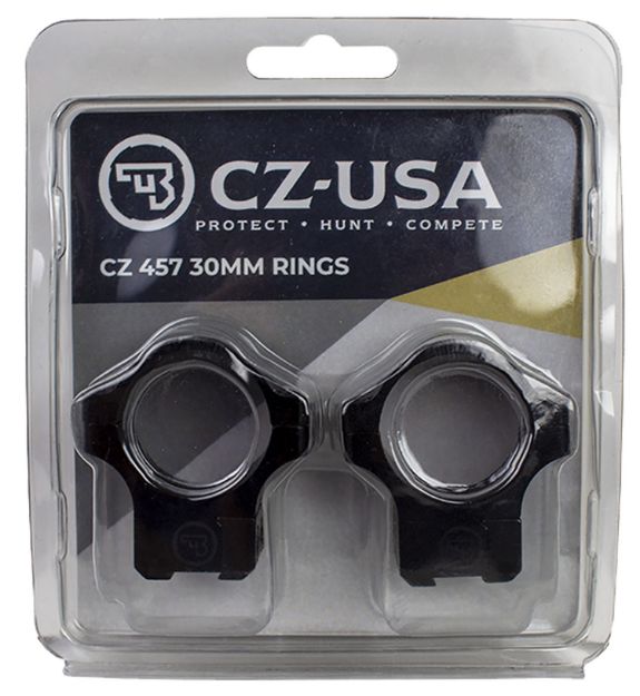 Picture of Cz-Usa Scope Ring Set Matte Black Aluminum 30Mm Tube Dovetail For Cz 455/457 