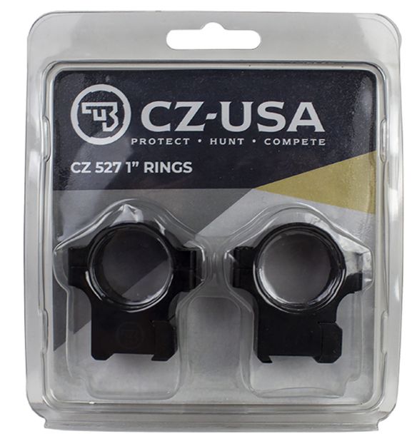 Picture of Cz-Usa Scope Ring Set Matte Black Aluminum 1" Tube Dovetail For Cz 527 