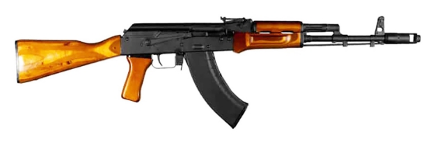 Picture of Kalashnikov Usa Kr-103 7.62X39mm Caliber With 16.33" Barrel, 30+1 Capacity, Black Metal Finish, Amber Wood Stock Black Polymer Grip Right Hand 