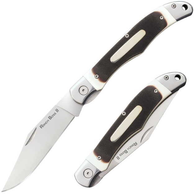 Picture of Cold Steel Ranch Boss Ii 4" Folding Plain Sk-5 Steel Blade/Faux Sawed Bone Handle Includes Sheath 