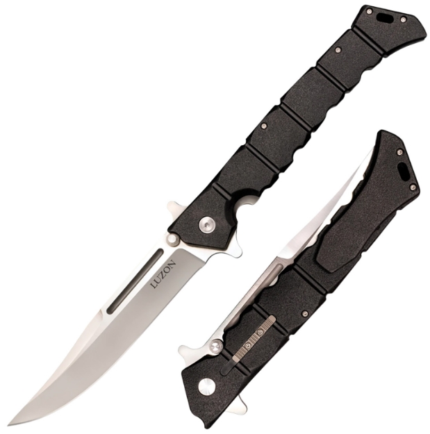 Picture of Cold Steel Luzon Large 6" Folding Plain 8Cr13mov Ss Blade/Black Gfn Handle Features Safety Switch Includes Pocket Clip 