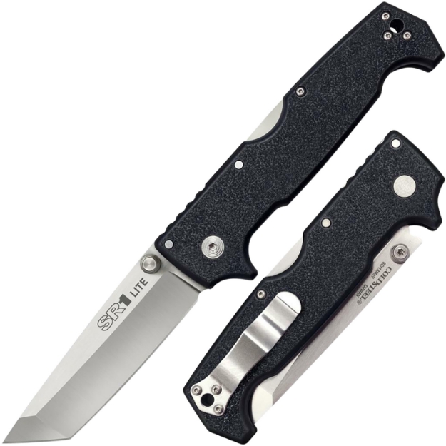 Picture of Cold Steel Sr1 Lite 4" Folding Tanto Plain 8Cr14mov Ss Blade/Black Griv-Ex Handle Includes Pocket Clip 