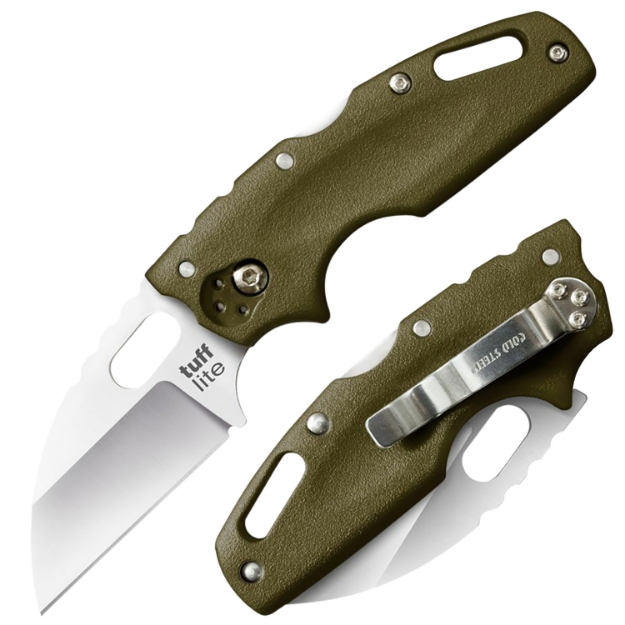 Picture of Cold Steel Tuff Lite 2.50" Folding Clip Point Plain Aus-8A Ss Blade/Od Green Griv-Ex Handle Includes Pocket Clip 