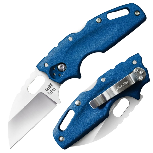 Picture of Cold Steel Tuff Lite 2.50" Folding Sheepsfoot Plain Aus-8A Ss Blade/Blue Griv-Ex Handle Includes Belt Clip 