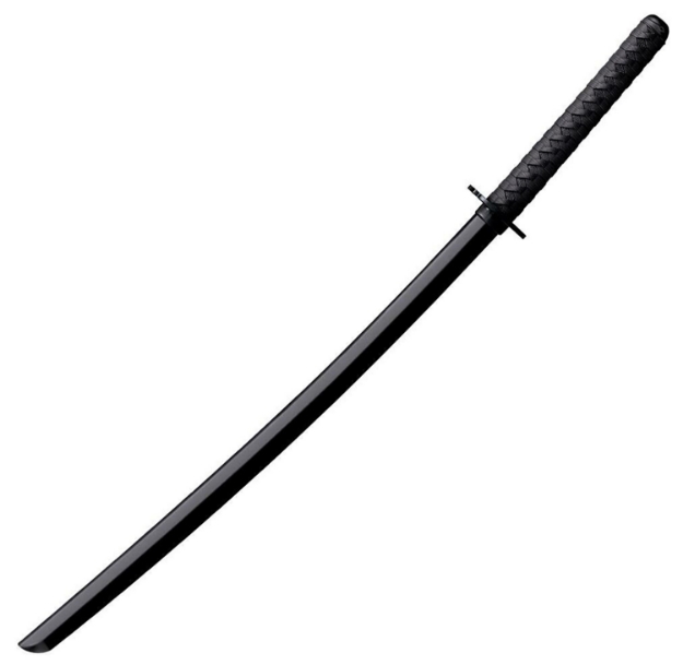 Picture of Cold Steel Bokken Training Sword 30" Fixed Plain Black Polypropylene Blade 11.50" Black Imitation Cord Wrap Polypropylene Handle 