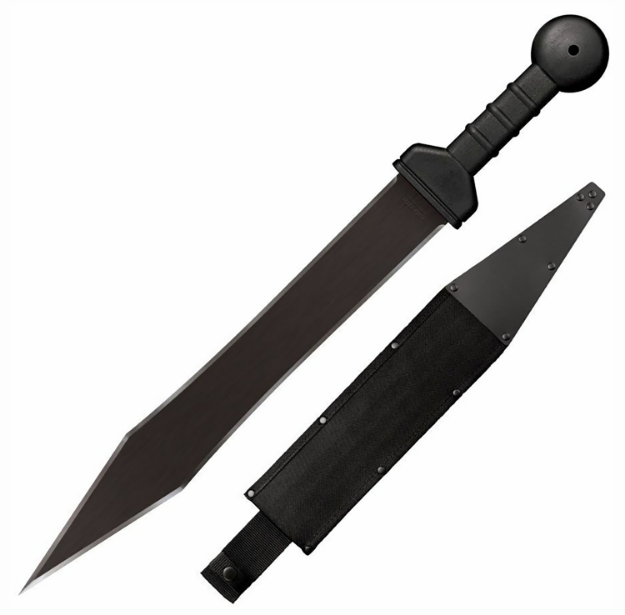 Picture of Cold Steel Gladius 18" Black Matte Baked-On Anti Rust 1055 Carbon Steel Blade/ Black Polypropylene Handle 25.88" Long Includes Sheath 