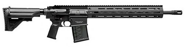 Picture of Hk Mr762 A1 7.62X51mm Nato Caliber With 16.50" Barrel, 20+1 Capacity, Black Metal Finish, Black Adjustable Stock & Polymer Grip Right Hand 