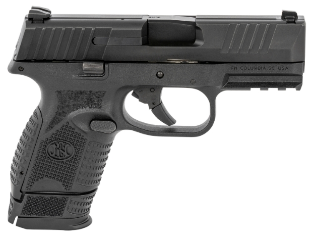 Picture of Fn 509 Compact 9Mm Luger 3.70" Barrel 12+1 Or 15+1, Matte Black Polymer Frame With Mounting Rail, Matte Black Stainless Steel Slide, No Manual Safety 