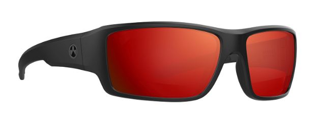 Picture of Magpul Ascent Eyewear Adult Gray Red Mirror Lens Scratch Resistant Black Frame 